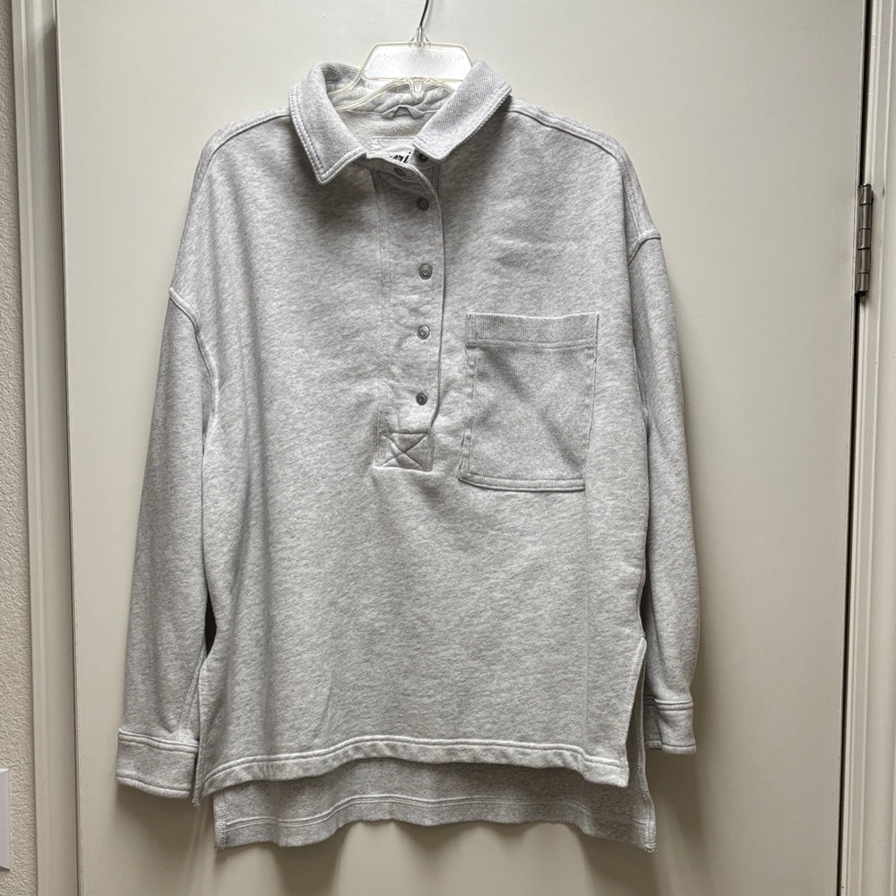 Aerie women’s terry gray pullover size S|P - Picture 2 of 8